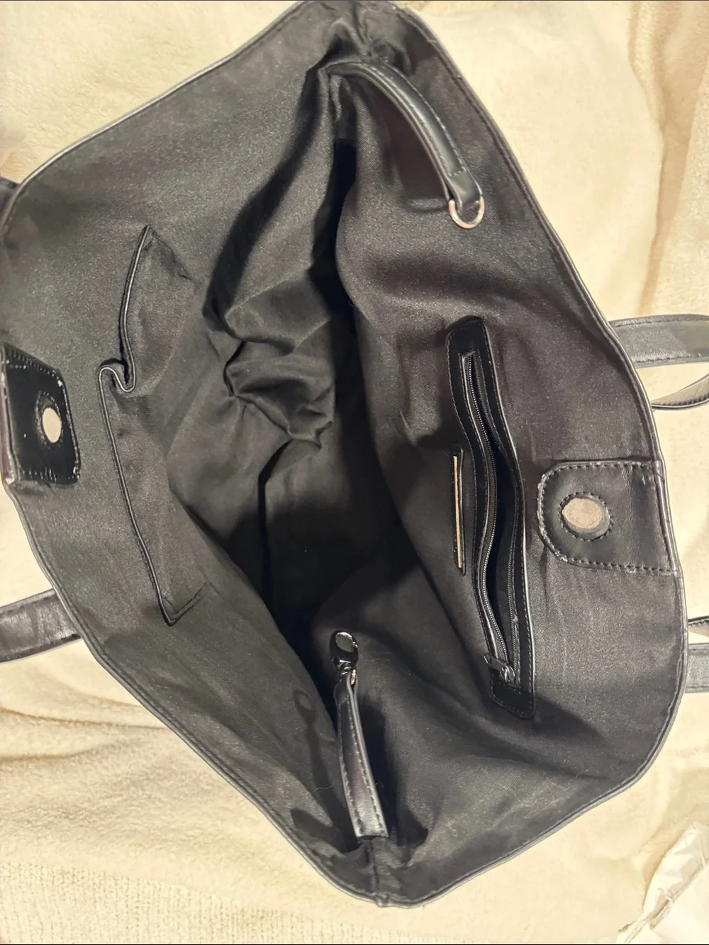 Black Studded Tote Bag - Classic Everyday Carry
